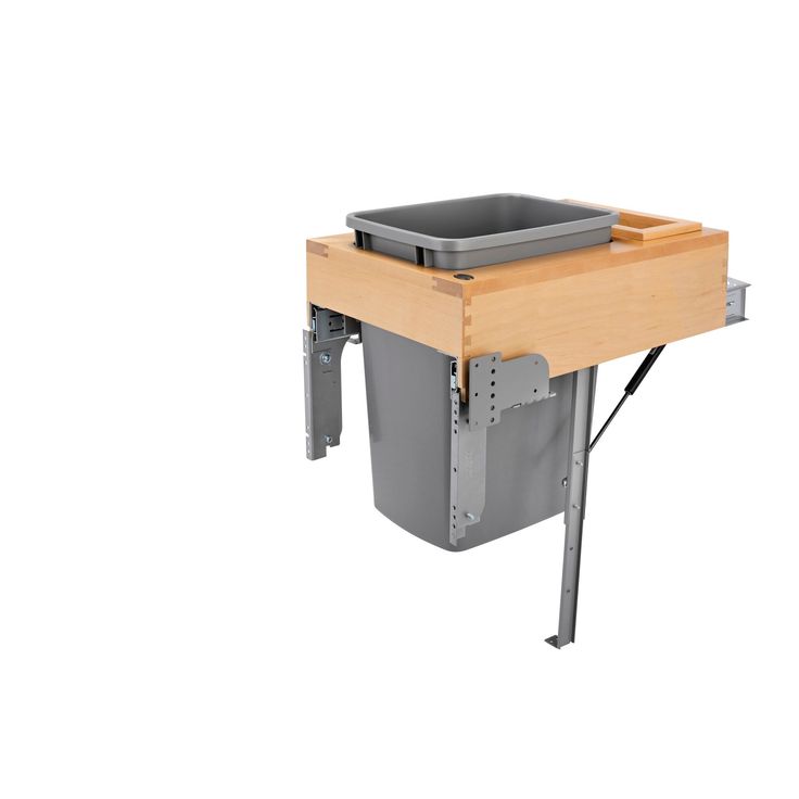 Rev-A-Shelf 35-Quart Plastic Soft Close Pull Out Trash Can