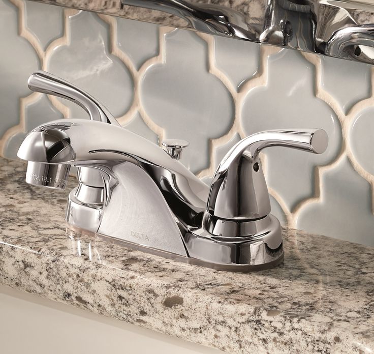 New Lower Price; Delta Foundations Chrome 2-Handle 4-in Centerset WaterSense Bathroom Sink Faucet with Drain