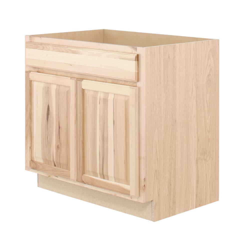 Hampton Assembled 30x34.5x24 in. Sink Base Kitchen Cabinet in Satin White