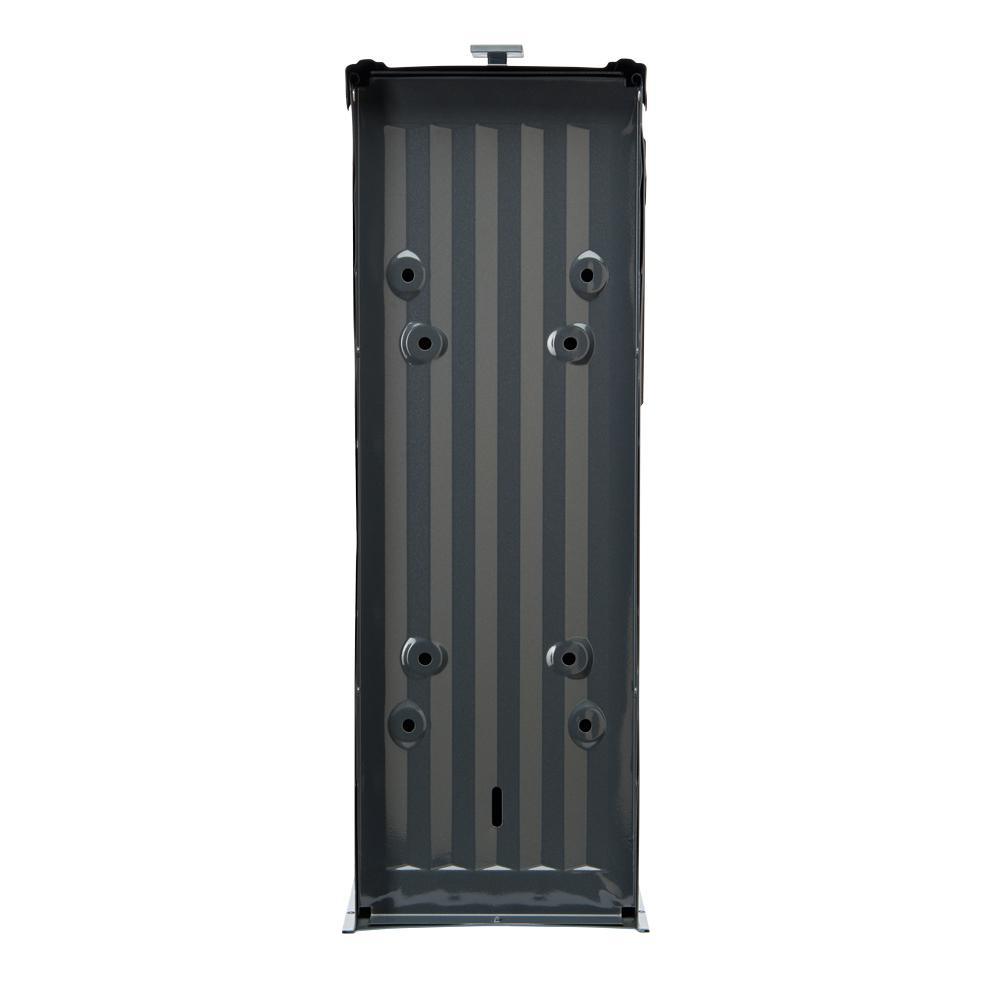 Edson Medium, Steel, Post Mount Mailbox, Gray - Super Arbor