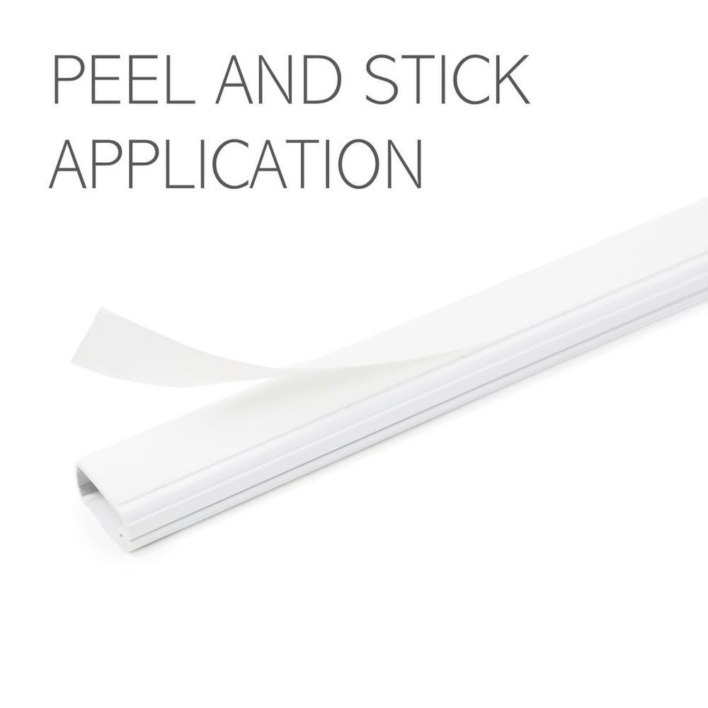 Wiremold CordMate III High-Capacity Cord Cover Channel, White - Super Arbor