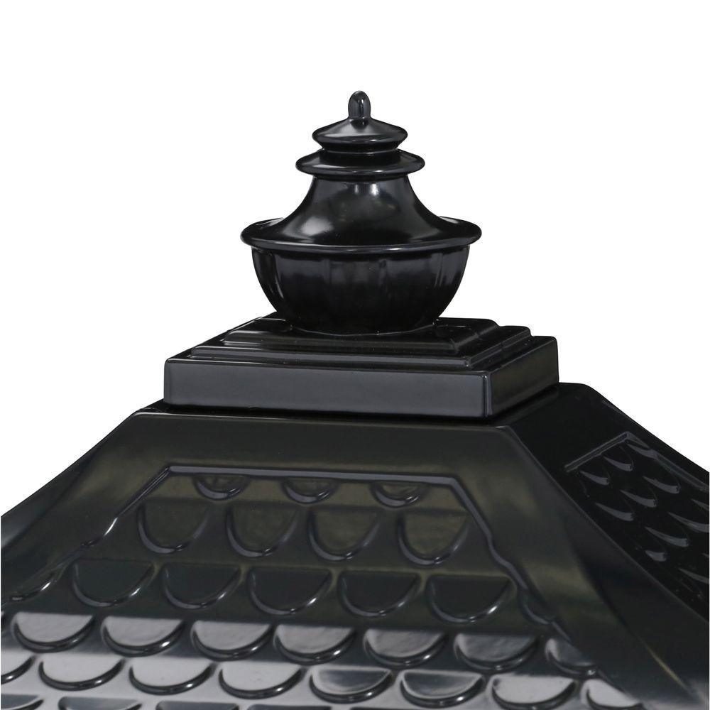 Pedestal All-in-One, Large, Aluminum, Locking, Mailbox & Post Combo, Black - Super Arbor