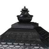 Pedestal All-in-One, Large, Aluminum, Locking, Mailbox & Post Combo, Black - Super Arbor