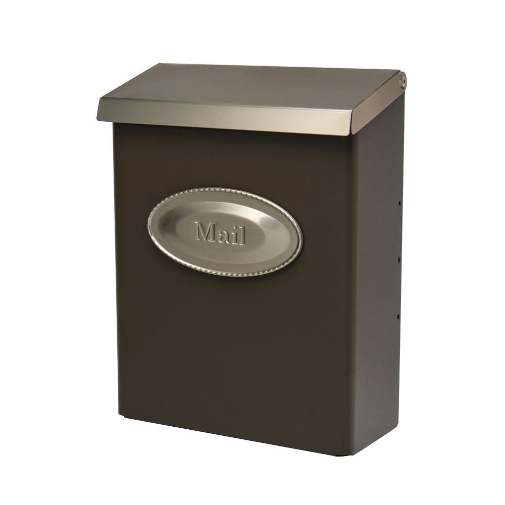 Designer Medium, Vertical, Wall Mount, Locking Mailbox, White - Super Arbor