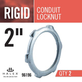 2 in. Rigid Conduit Locknuts (2-Pack) - Super Arbor