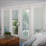 60 in. x 80 in. Internal Blinds Left-Hand Inswing Full Lite Clear Glass Painted Steel Prehung Front Door - Super Arbor
