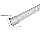1 in. x 20 ft. PVC Schedule 40 Belled-End DWV Pipe - Super Arbor