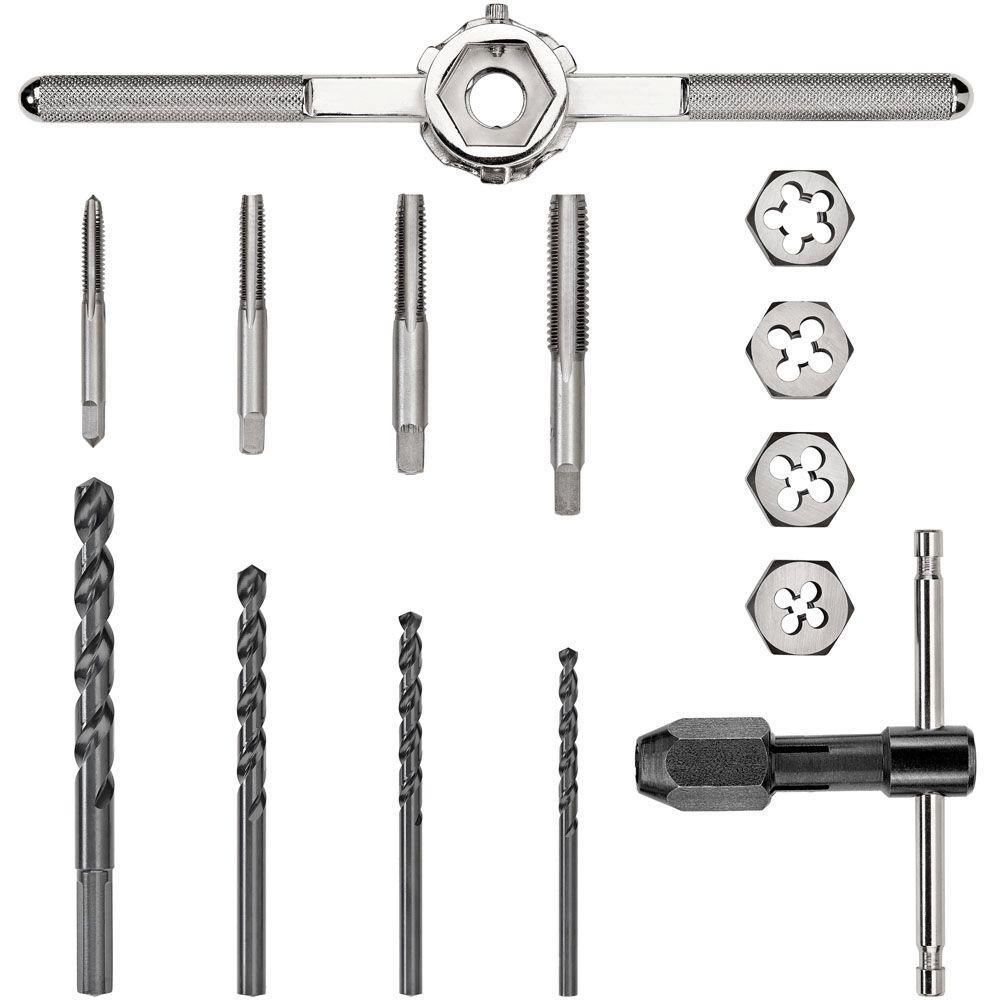 Fractional Tap and Large Hexagon Die Set (14-Piece) - Super Arbor