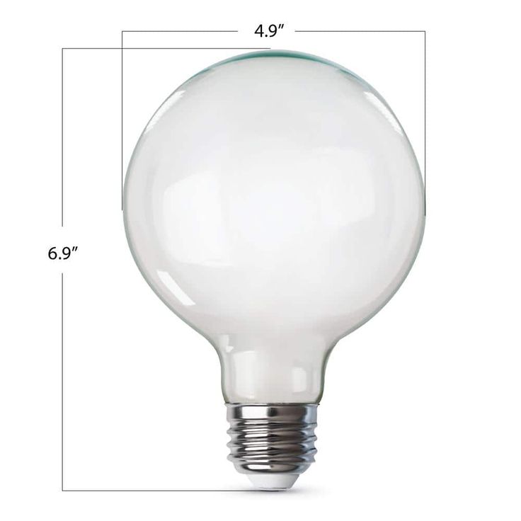 Feit Electric 100-Watt Equivalent G40 Dimmable LED White Glass Vintage Edison Light Bulb With Spiral Filament Soft White (2-Pack)