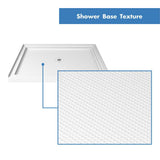 Flex 32 in. x 32 in. x 76.75 in. Pivot Shower Kit Door in Brushed Nickel with Center Drain White Base and Back Walls Kit - Super Arbor