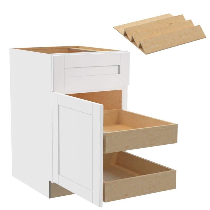 Home Decorators Collection Washington Vesper White Plywood Shaker Assembled Base Kitchen Cabinet Left 2ROT ST21 W in. 24 D in. 34.5 in. H