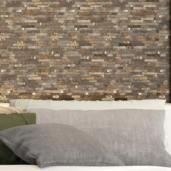 Inoxia SpeedTiles Bengal Brown 11.77 in. x 11.57 in. x 8 mm Stone Self-Adhesive Wall Mosaic Tile (11.4 sq. ft. / case) - Super Arbor