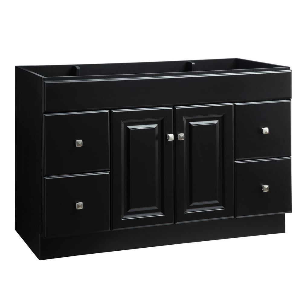 Wyndham 24 in. W x 18 in. D Unassembled Bath Vanity Cabinet Only in White Semi-Gloss