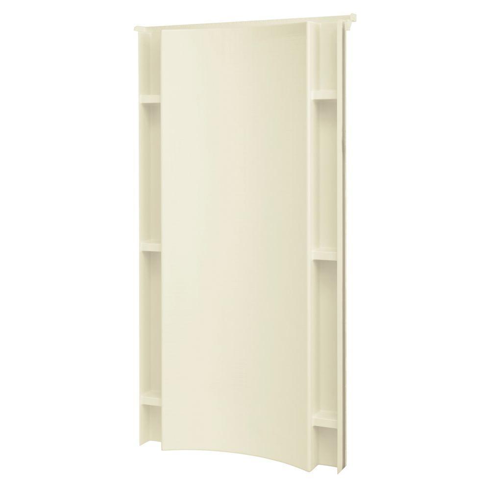 Accord 1.25 in. x 36 in. x 77 in. 1-Piece Direct-to-Stud Shower Back Wall in White - Super Arbor