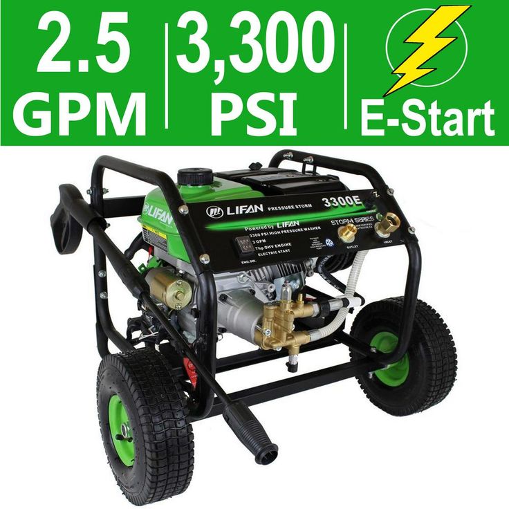 LIFAN Pressure Storm Series 3,300 psi 2.5 GPM AR Axial Cam Pump Electric Start Gas Pressure Washer with Panel Mounted Controls