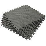 Ottomanson Multi-Purpose Black 24 in. x 24 in. EVA Foam Interlocking Anti-Fatigue Exercise Tile Mat (6-Pack)