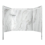 Elite 32 in. x 60 in. x 60 in. 9-Piece Easy Up Adhesive Tub Surround in Calypso - Super Arbor