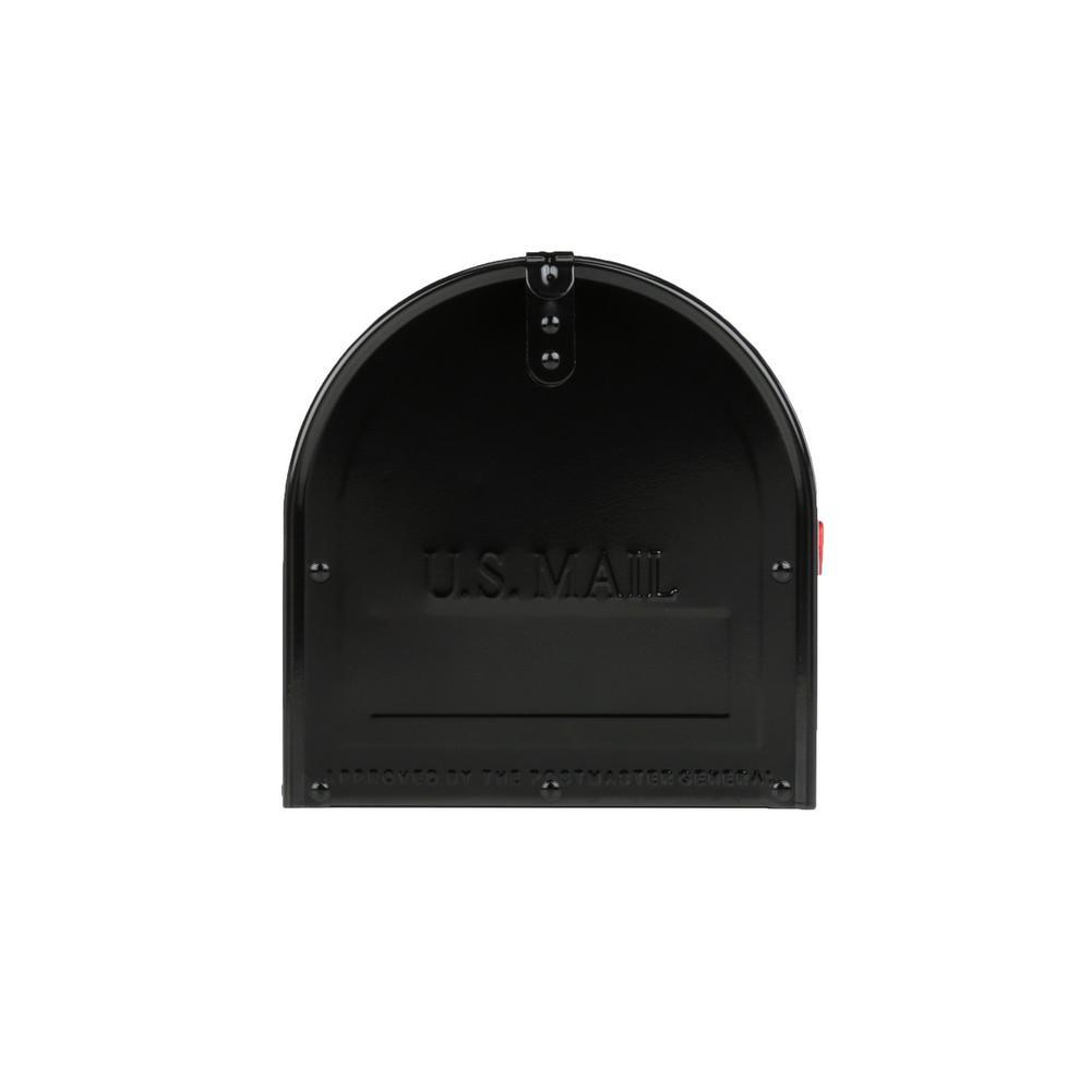Marshall Large, Locking, Steel, Post-Mount Mailbox, Black - Super Arbor
