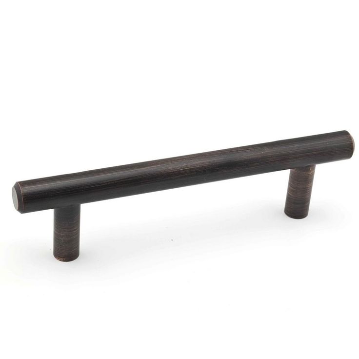 4-1/4 in. (108 mm) Center-to-Center Brushed Oil-Rubbed Bronze Steel Contemporary Drawer Pull