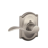 Accent Aged Bronze Left Handed Dummy Door Lever with Camelot Trim - Super Arbor