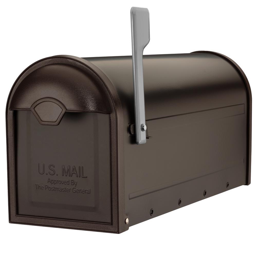 Winston Rubbed Bronze Post Mount Mailbox - Super Arbor