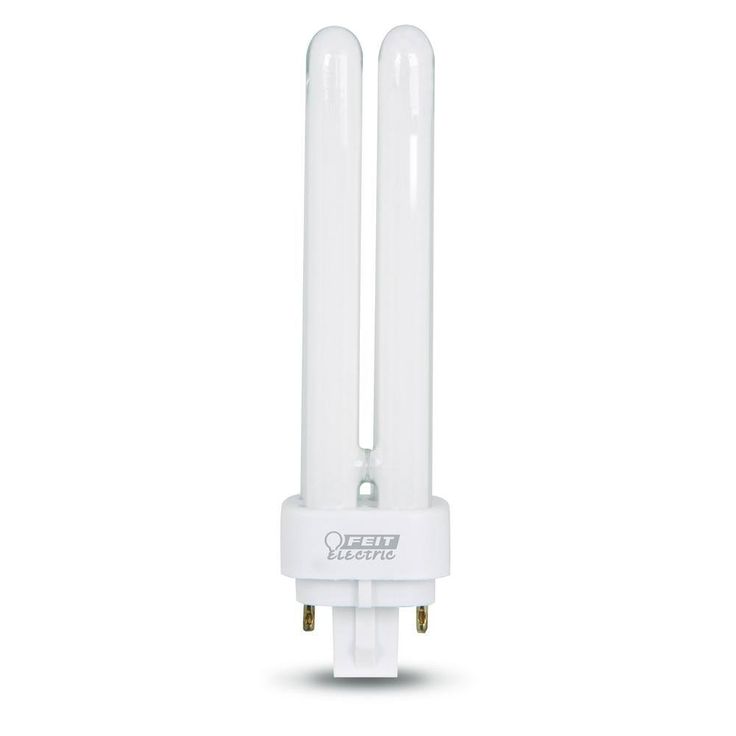 13W Equiv PL CFLNI Quad Tube 4-Pin Plug-in G24Q-1 Base Compact Fluorescent CFL Light Bulb, Cool White 4100K (24-Pack)