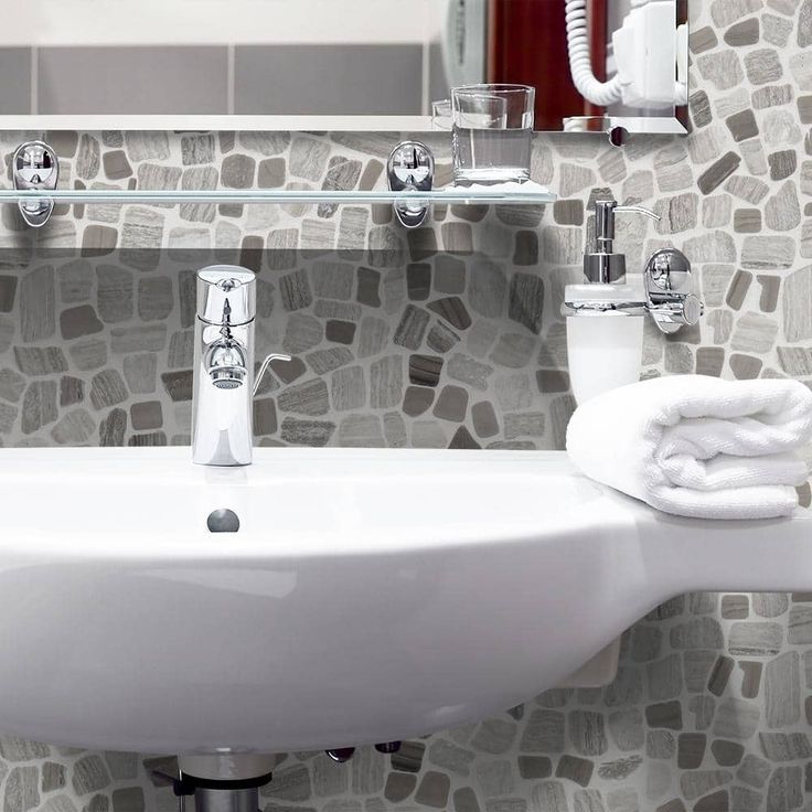 Jeffrey Court Bailey Grey Pebble 12 in. x 12 in. x 10 mm Honed Natural Stone Mosaic Wall/Floor Tile