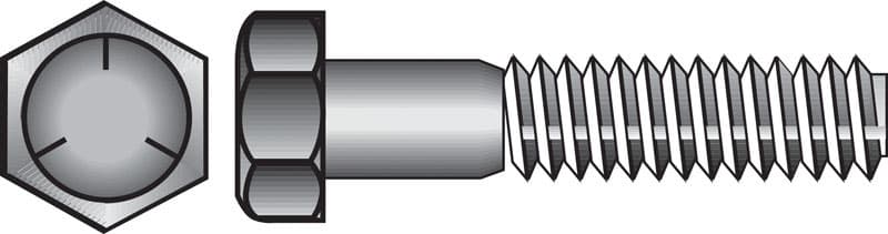 Hillman 7/16 in. Diameter x 1-1/2 in. Length Heat-Treated Zinc Steel Hex Head Cap Screw, 50-Pack