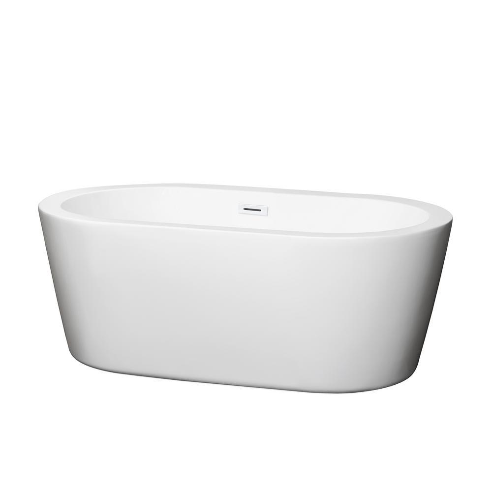 Mermaid 60 in. Acrylic Flatbottom Bathtub in Black with Matte Black Trim - Super Arbor