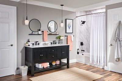 Moen The Genta Collection 7-in Matte Black Wall Mount Single Towel Bar