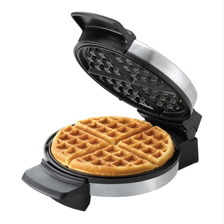 7.25 in. Silver Belgian Waffle Maker
