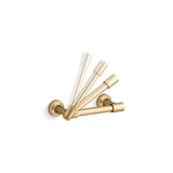 Purist Pivoting Toilet Tissue Holder in Brushed Gold - Super Arbor
