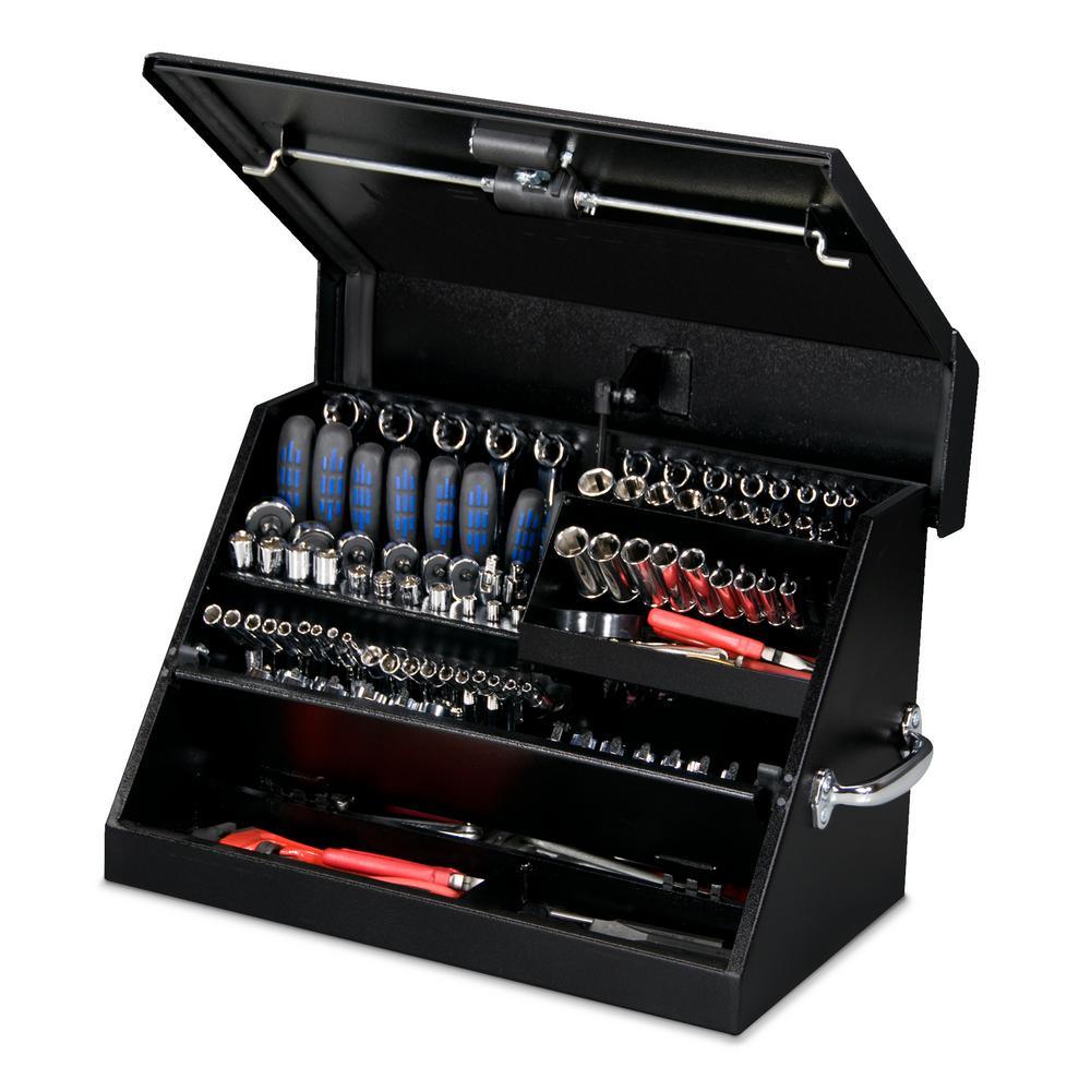 23 in. 0-Drawer Portable Top Chest in Black Powder Coated - Super Arbor