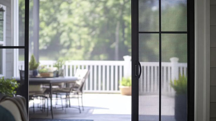 RELIABILT 36-in x 80-in White Aluminum Sliding Patio Screen Door