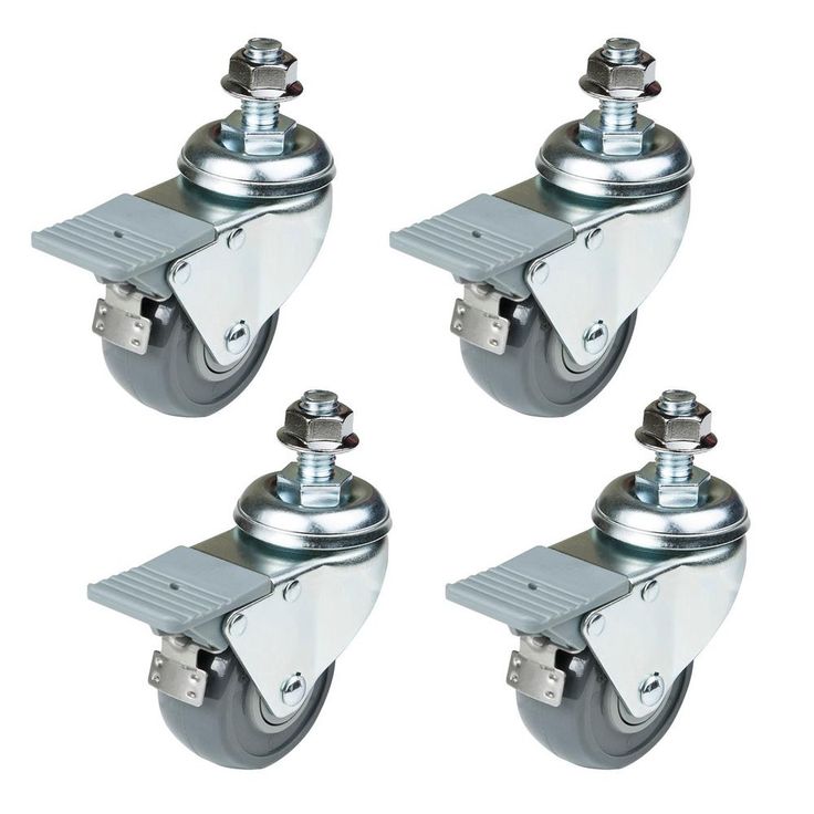 Dual-Locking Swivel Caster Set (4-Pack)