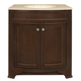 Style Selections Delyse 30-in Auburn Single Sink Bathroom Vanity with Cappuccino Solid Surface Top