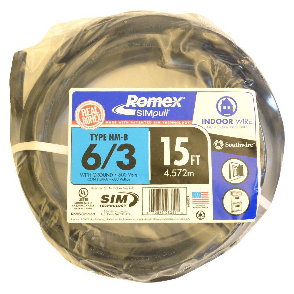75 ft. 6/3 Stranded Romex SIMpull CU NM-B W/G Wire