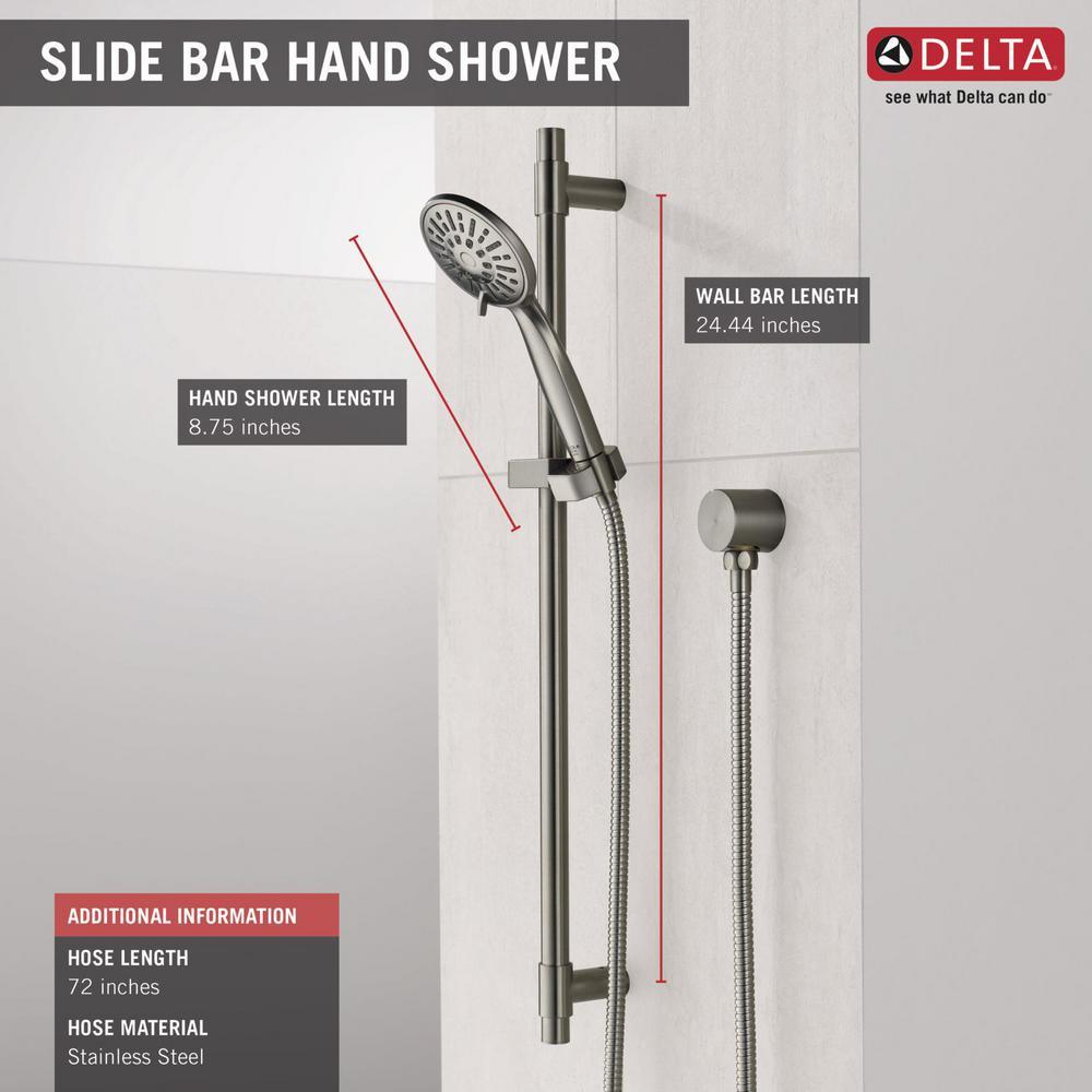 4-Spray 3.9 in. Single Wall Mount Handheld Shower Head in Stainless - Super Arbor