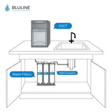 Bluline G5 Counter Top Hot and Cold Bottleless Water Cooler with 4-Stage Reverse Osmosis Filtration