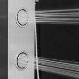 39 in. 2-Jet Easy Connect Shower Panel System in Stainless Steel with Rainfall Waterfall Shower Head and Shower Wand