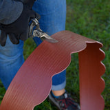 EasyFlex 20 ft. Red Woodgrain 2-in-1 Plastic Landscape Edging Kit - Super Arbor