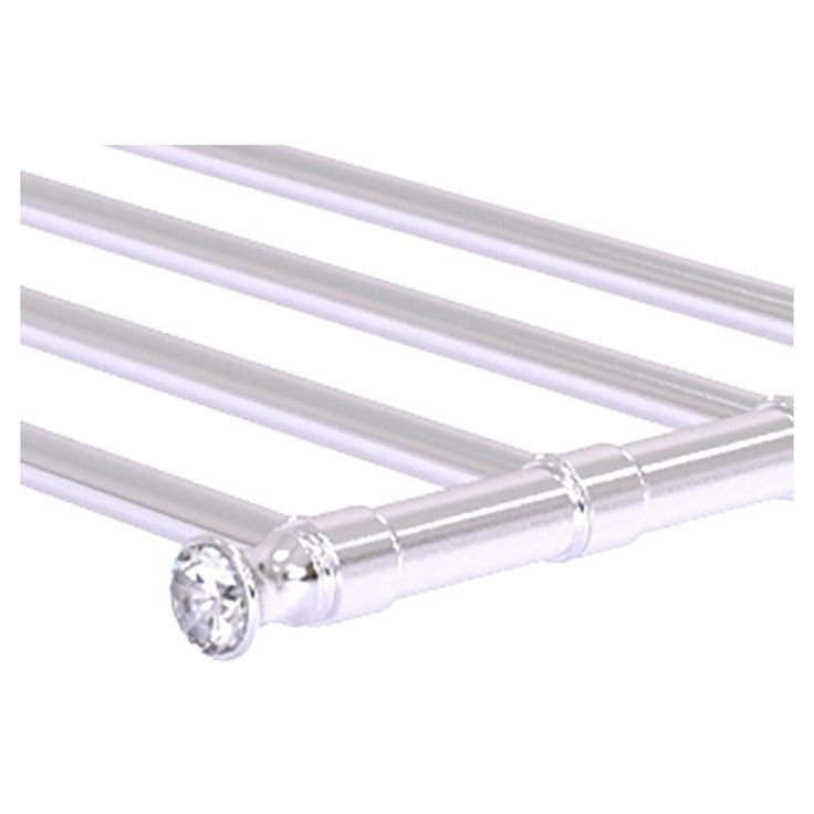 Allied Brass Carolina Crystal Collection 24-in Towel Shelf in Satin Chrome