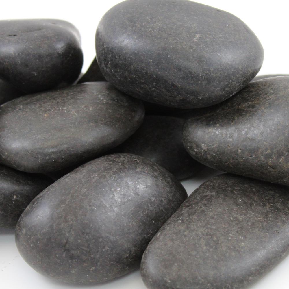 0.4 cu. ft., 2 in. to 3 in. Black Grade A Polished Pebbles (54-Pack Pallet)
