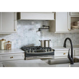 Delta Contemporary Matte Black 2-Handle Wall-Mount Pot Filler Handle Kitchen Faucet