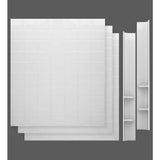 Rampart Nova Heated 5 ft. Walk-in Whirlpool Bathtub with 6 in. Tile Easy Up Adhesive Wall Surround in White - Super Arbor