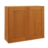 Home Decorators Collection Newport 36 in. W x 12 in. D x 42 in. H Assembled Plywood Wall Kitchen Cabinet in Cinnamon with Soft Close