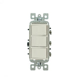 Decora 15 Amp 3-Rocker Combination Switch, White - Super Arbor