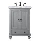 Newport 31 in. W x 21-1/2 in. D Bath Vanity in Pewter with Granite Vanity Top in Grey - Super Arbor