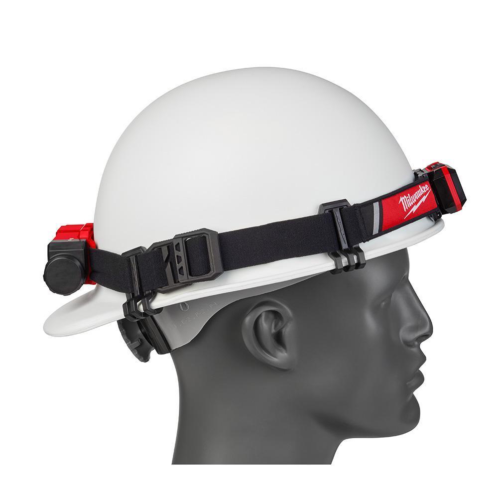 600 Lumens LED USB Rechargeable Low-Profile Hard Hat Headlamp w/BOLT White Type 1 Class C Full Brim Vented Hard Hat - Super Arbor