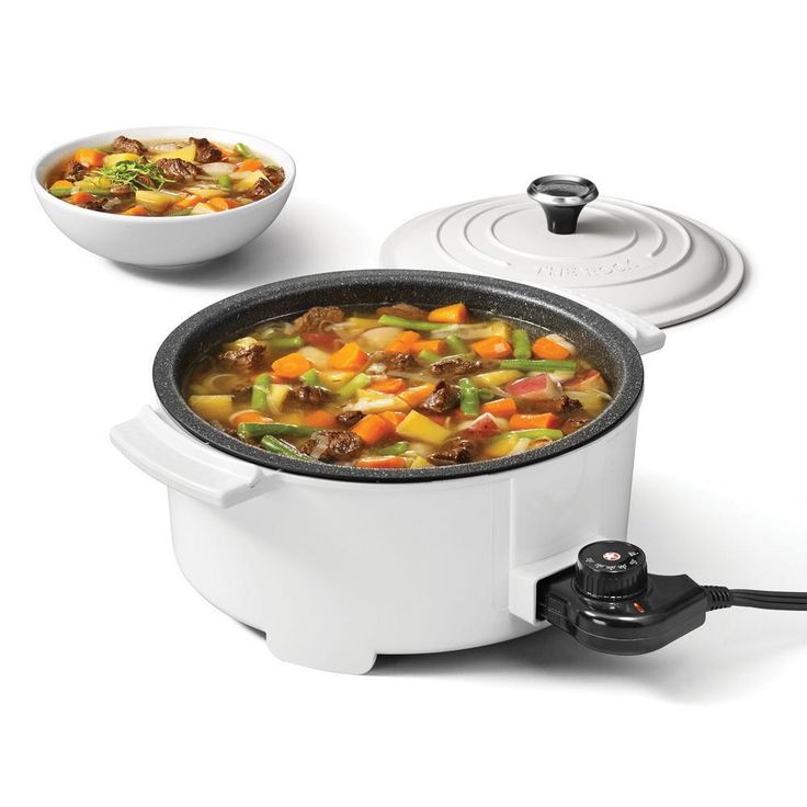 THE ROCK 3.2 Qt. White Electric Casserole Slow Cooker